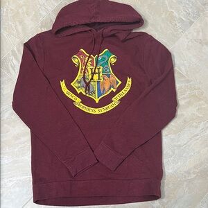 Burgundy Hogwarts Crest Hoodie